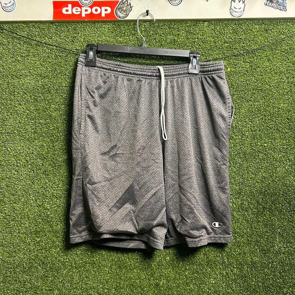 Champion Men's Grey and Silver Shorts